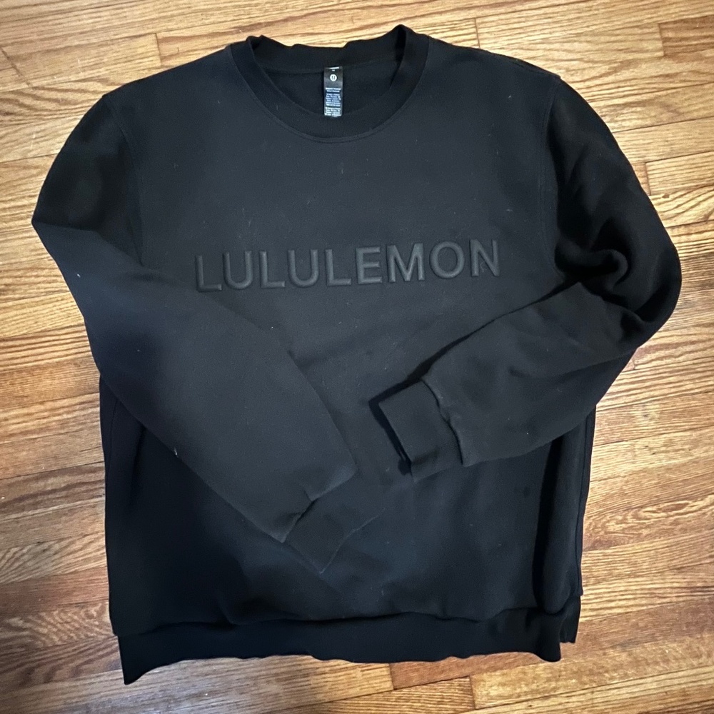 Lululemon black crew neck sweatshirt